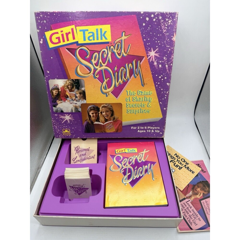 1991 Girl Talk Secret Diary Game Golden 5058 Secrets & Surprises : Read